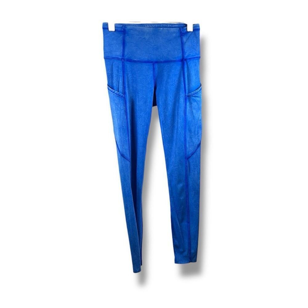 Lululemon F and Free High Rise Tights 25” in Ice Wash Cerulean Blue Size 4